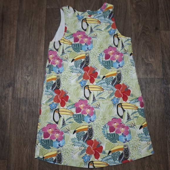 Tommy Bahama Dress If One Can Toucan Sleeveless Shift Dress. - Picture 10 of 16